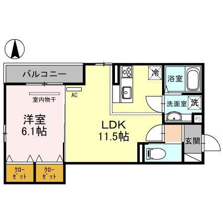 ルミナーレ(1LDK/2階)の間取り写真