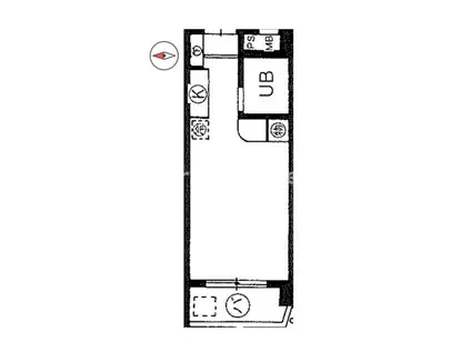 マリオン鶯谷(ワンルーム/1階)の間取り写真