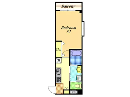 PALAZZO(1K/1階)の間取り写真