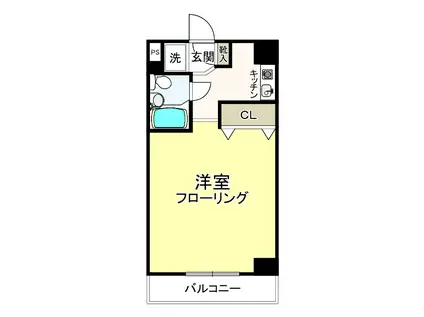 スカイコート武蔵関・伊勢亀ビル(1K/3階)の間取り写真