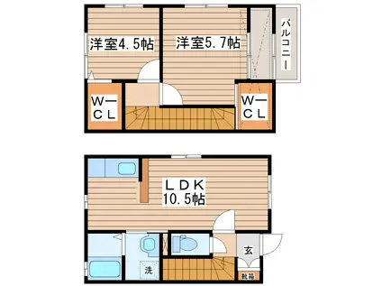 LA LUCE(2LDK/1階)の間取り写真