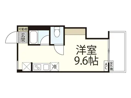 第1コーポ古屋(ワンルーム/3階)の間取り写真