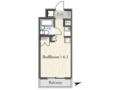 スカイコート生麦第2(ワンルーム/3階)の間取り写真
