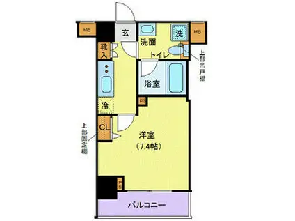 アイルイマージュ錦糸町(1K/5階)の間取り写真