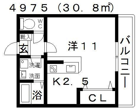 エストレノ(1K/2階)の間取り写真