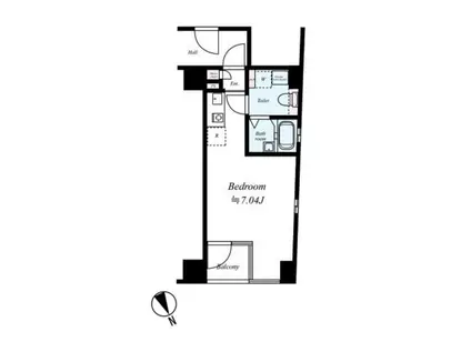 エテルノ荻窪(ワンルーム/3階)の間取り写真