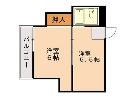 STEPビル(1DK/3階)の間取り写真