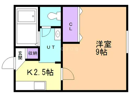 パレス愛(1K/2階)の間取り写真
