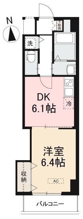 S-FORT栗林公園北(1DK/8階)の間取り写真