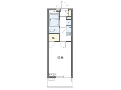 レオパレスカリス(1K/2階)の間取り写真