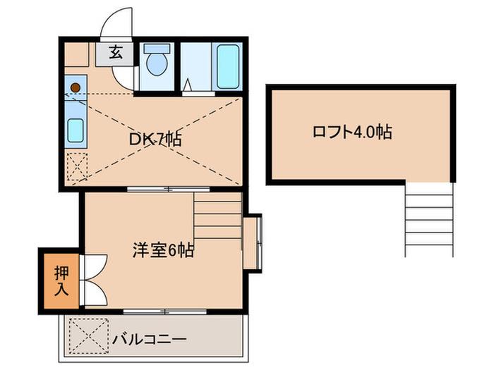 ウイングプラザ21(1DK/1階)の間取り写真