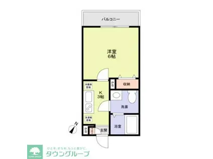 ルナモンド柏の葉(1K/3階)の間取り写真