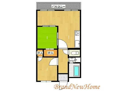 パークテラス北花田(2LDK/2階)の間取り写真