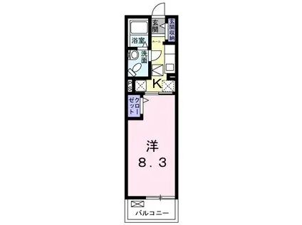 マリッチYS.参番館(1K/1階)の間取り写真