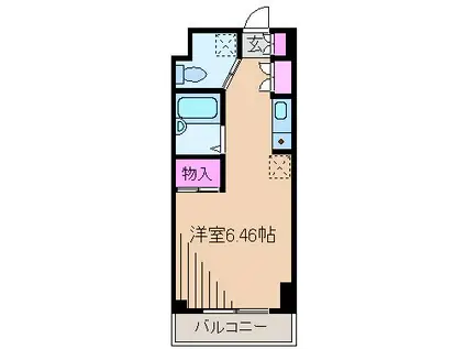 ラ・シード妙蓮寺(ワンルーム/4階)の間取り写真