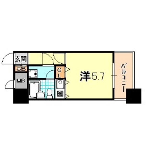 パークプラザ鷹取(ワンルーム/5階)の間取り写真