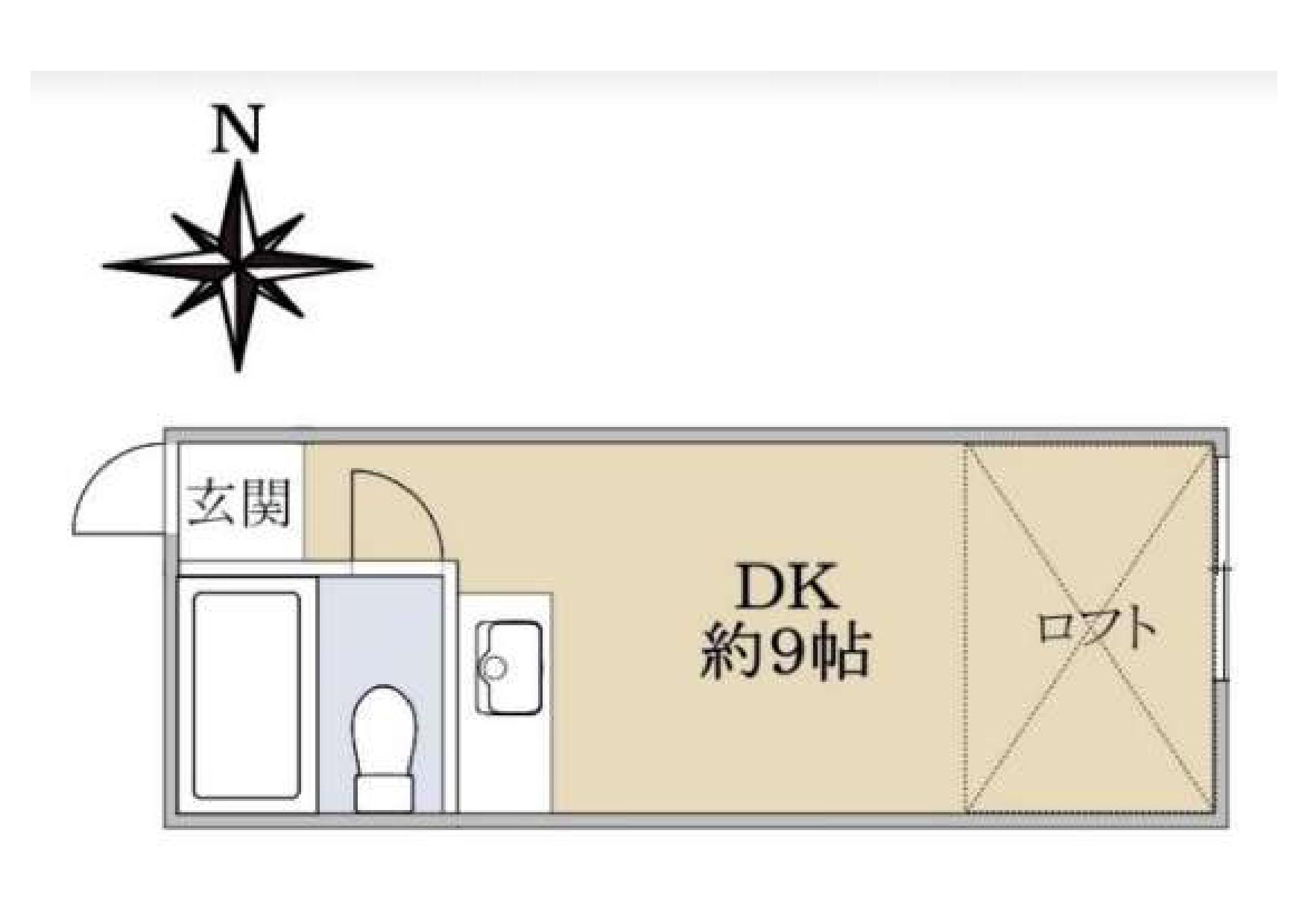 ドリームIS(1K/2階)の間取り写真