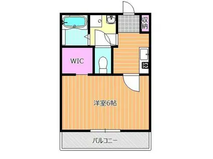 ポルトボヌール(1K/3階)の間取り写真