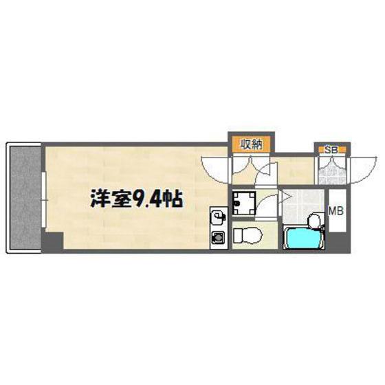 パールハイツ春日原(ワンルーム/5階)の間取り写真