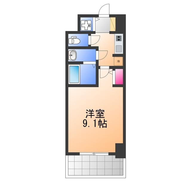 S-RESIDENCE堺BLAZE(1K/14階)の間取り写真