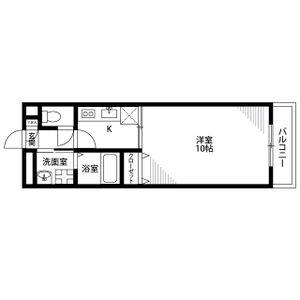 アンプルールクラージュコリーヌシャンII(1K/1階)の間取り写真