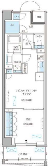 パークアクシス文京本郷(1LDK/3階)の間取り写真