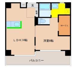  J-7 (1LDK/3階)の間取り写真