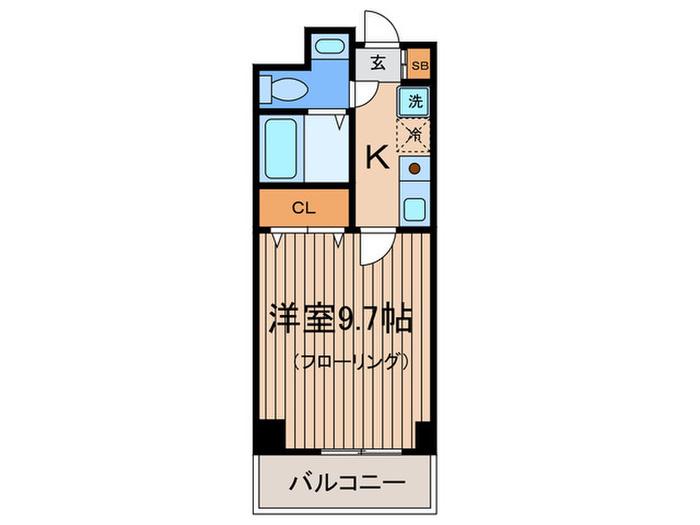 エスペラル池袋(1K/9階)の間取り写真