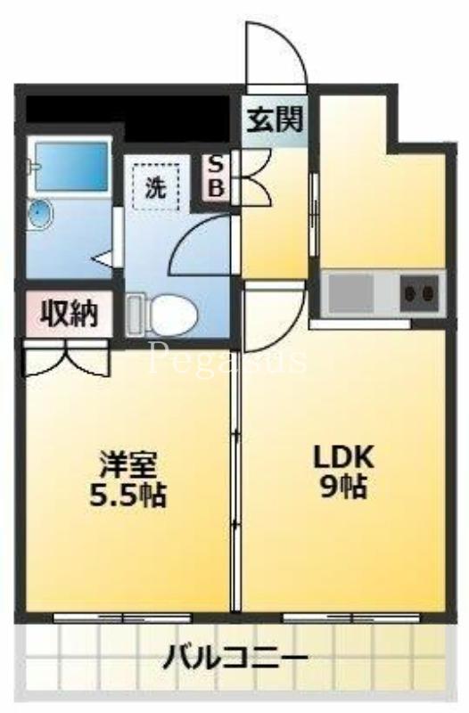PLACE..T(1LDK/4階)の間取り写真