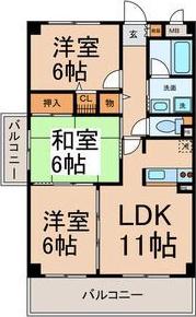 エトワール千代田(3LDK/8階)の間取り写真