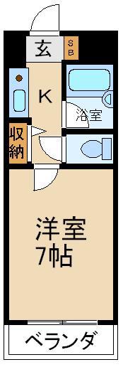 エクセル長尾(1K/3階)の間取り写真