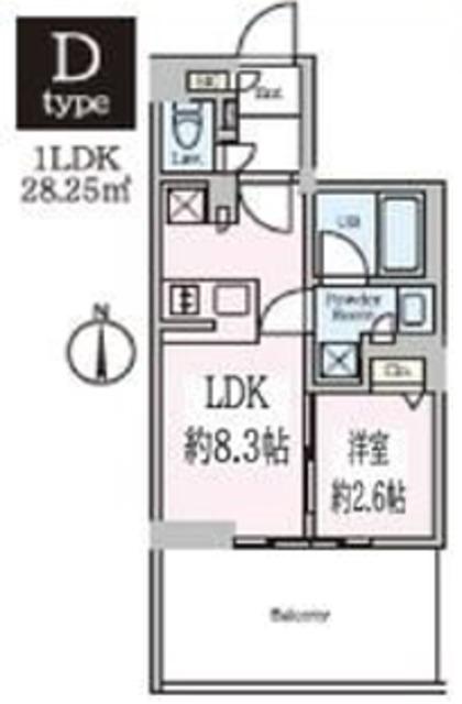 クレストコート東陽町(1LDK/9階)の間取り写真