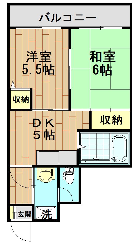 静和ハイツ(2DK/2階)の間取り写真