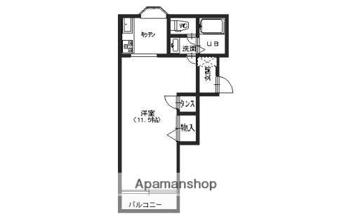 フォレスト242(1K/1階)の間取り写真
