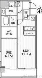LA DOUCEUR天満(1LDK/15階)の間取り写真