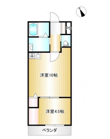 DURER(1LDK/1階)の間取り写真