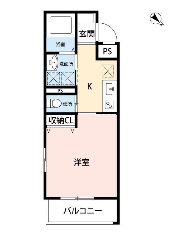 PRIMINOUS (1K/1階)の間取り写真