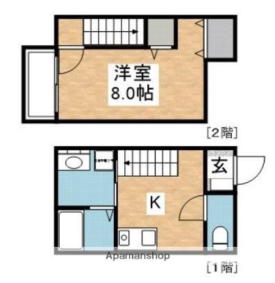 オリーブ寺塚(1K/1階)の間取り写真