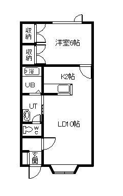 LIFEこあイースト(1LDK/1階)の間取り写真