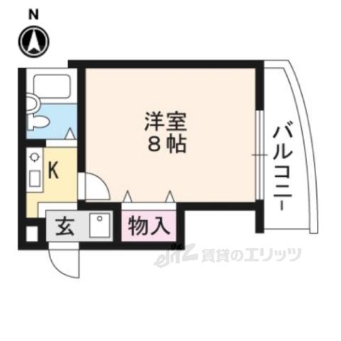 ラフォーレ円町(1K/3階)の間取り写真