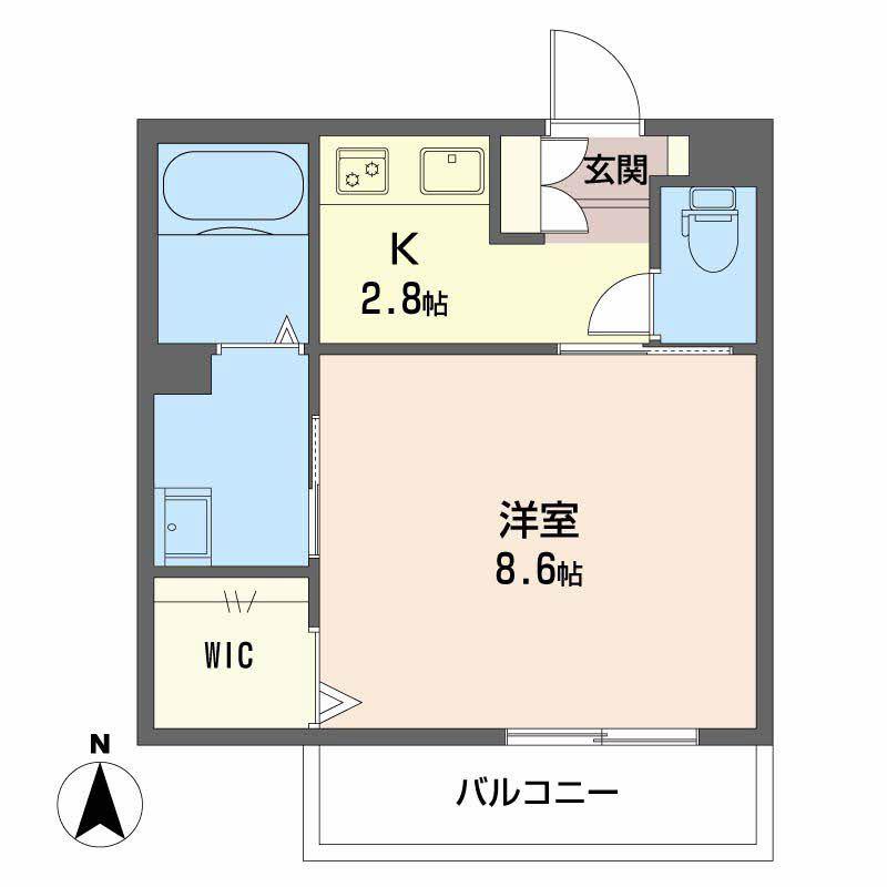 アロンジェ(1K/2階)の間取り写真