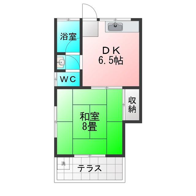 みずき荘(1DK/1階)の間取り写真