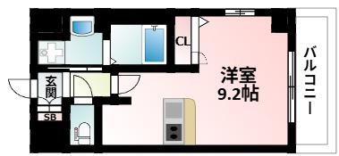 プレサンスOSAKA江坂(ワンルーム/7階)の間取り写真