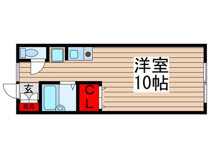 エスペランサ彩(ワンルーム/1階)の間取り写真