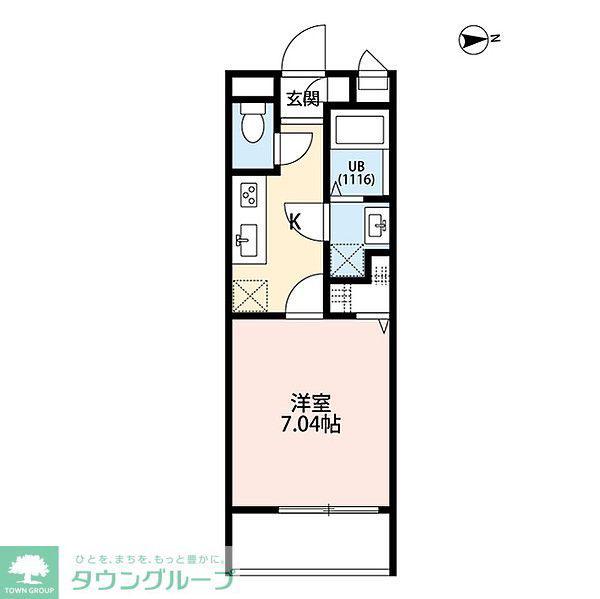 リコルテ大和中央(1K/2階)の間取り写真