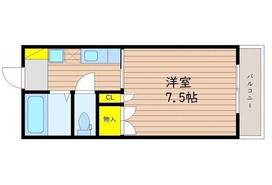 セントフォレスト伊島(1K/5階)の間取り写真