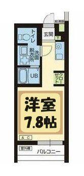 WOOD4東川口(ワンルーム/2階)の間取り写真
