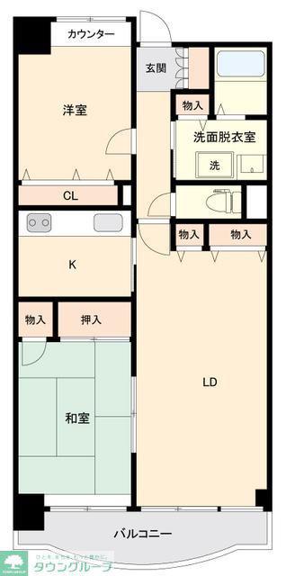 第六ヒカリマンション(2LDK/1階)の間取り写真