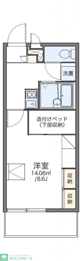 レオパレスYUTAKA(1K/1階)の間取り写真