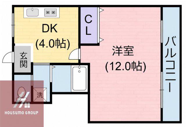光信ビル(ワンルーム/4階)の間取り写真